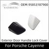 95853187900 Black/White Car Exterior Door Handle Lock Cylinder Cover For Porsche Cayenne