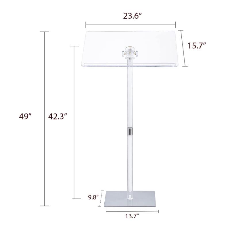 Modern Style Transparent Acrylic Podium Lectern Host Stand