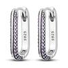 Серьги-кольца из серебра 925 пробы U-образной формы для женщин, красочные серьги с фианитом розового золота, минималистичные U-серьги для свадьбы, вечеринки, роскошные ювелирные изделия, подарок