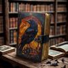 Кожаный блокнот-гримуар, готический блокнот, книга заклинаний теней «Ворон», винтажный дневник ведьмы — подарок для женщин, подарки на Хэллоуин.
