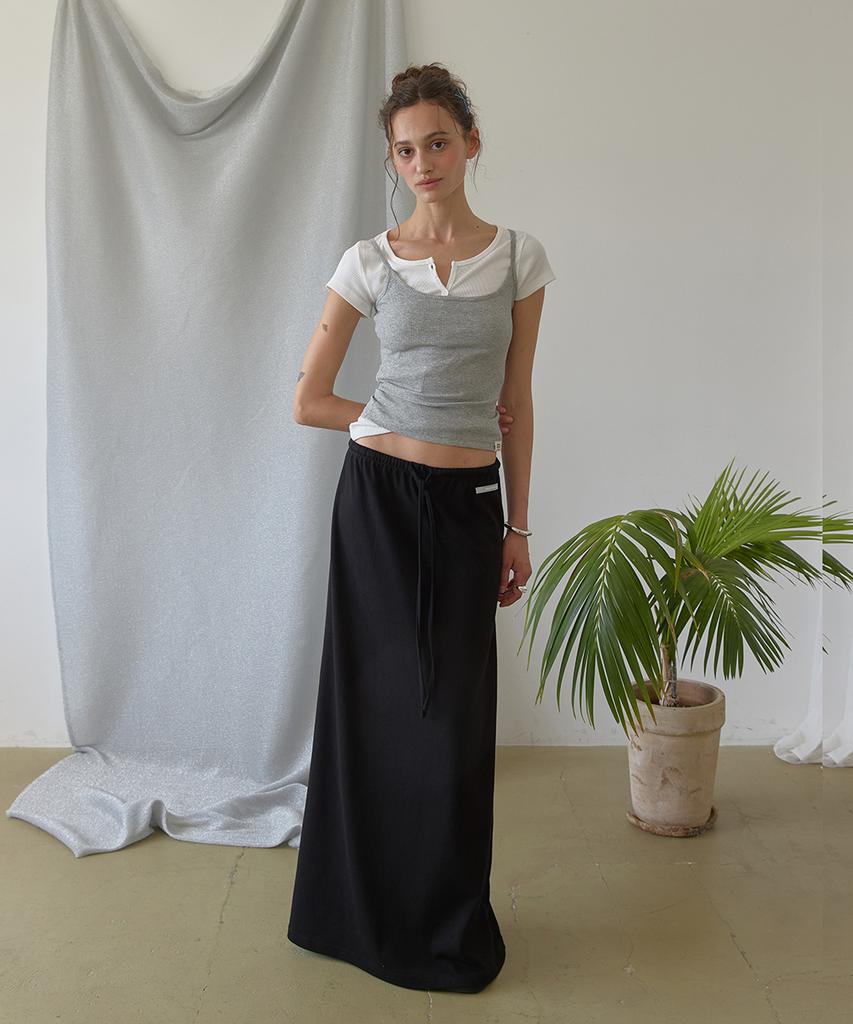 Eopaeleolakaibeu Softie Maxi Banding Skirt - Black