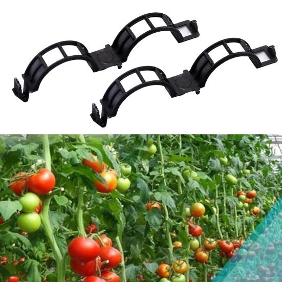 50/100 шт. зажимы для растений, простые в использовании пластиковые зажимы для поддержки растений, прозрачные зажимы для томатов, полый дизайн, зажим для поддержки стебля
