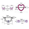 1 пара штанги для сосков, 14 г, кристалл для пирсинга сосков, ювелирные изделия для сосков-бабочек, кольцо для сосков в форме сердца, пирсинг из нержавеющей стали для женщин