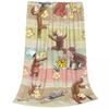 Curious George Cartoon Monkey Coral Fleece Plush Throw Blankets Blanket for Home Bedroom Lightweight Bedding Throws