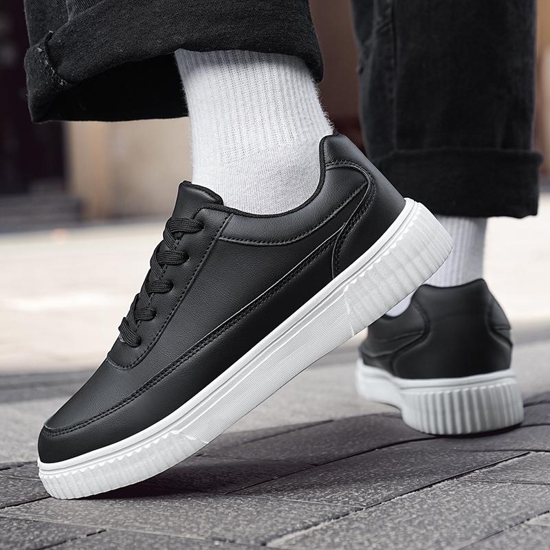 Модные мужские кожаные повседневные туфли на шнуровке весна-осень легкие удобные туфли на платформе мокасины мужские британские туфли на плоской подошве кроссовки