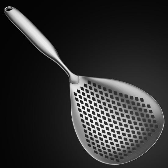 Большой скиммер с прорезями, ложка из нержавеющей стали пищевого класса для пельменей, лапши, сверхпрочный