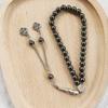 Meetvii Black Gold Copper Color Hematite Stone Tasbih Beads Turkish Islamic Prayer Beads Arabic Style Bracelets