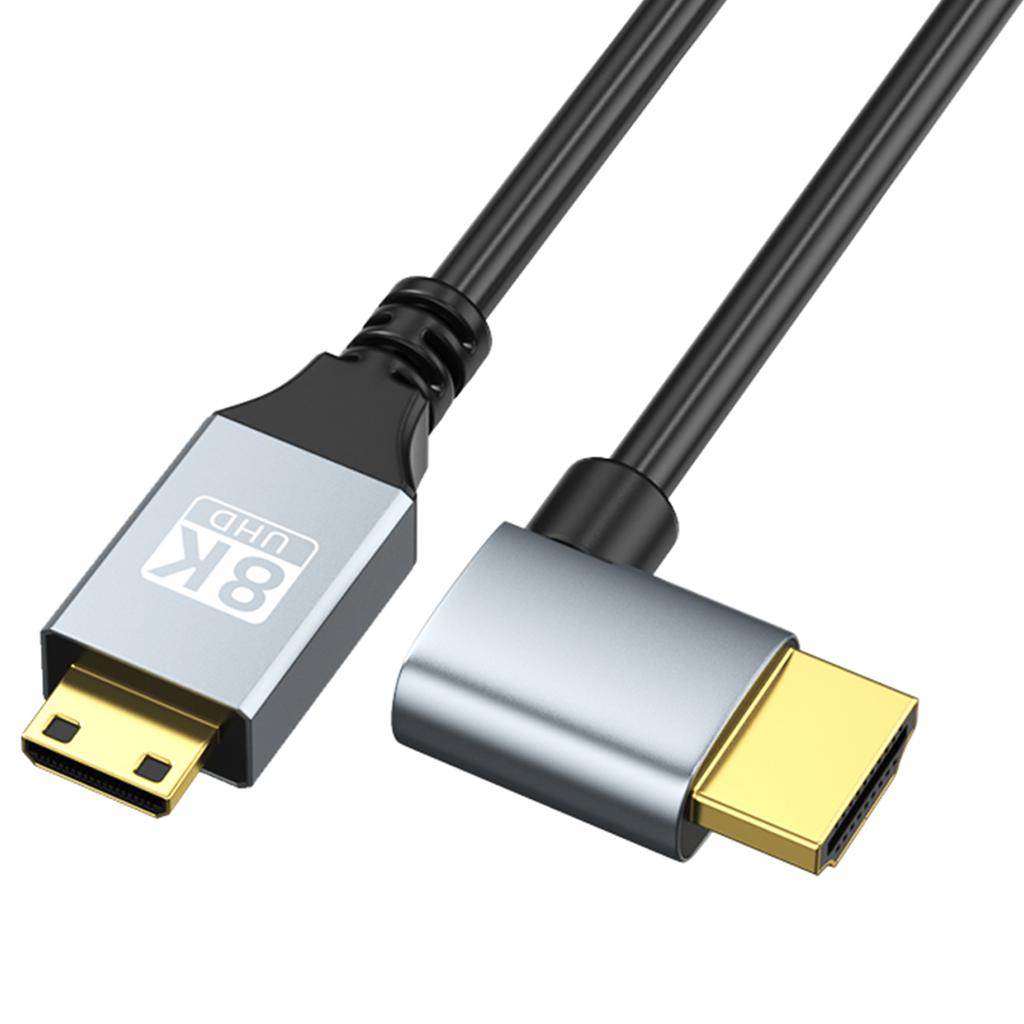 Mini HDMI Male To HDMI Male Video Cable 8K@60Hz High Speed Cable with Ethernet for Camera HDTV Laptop
