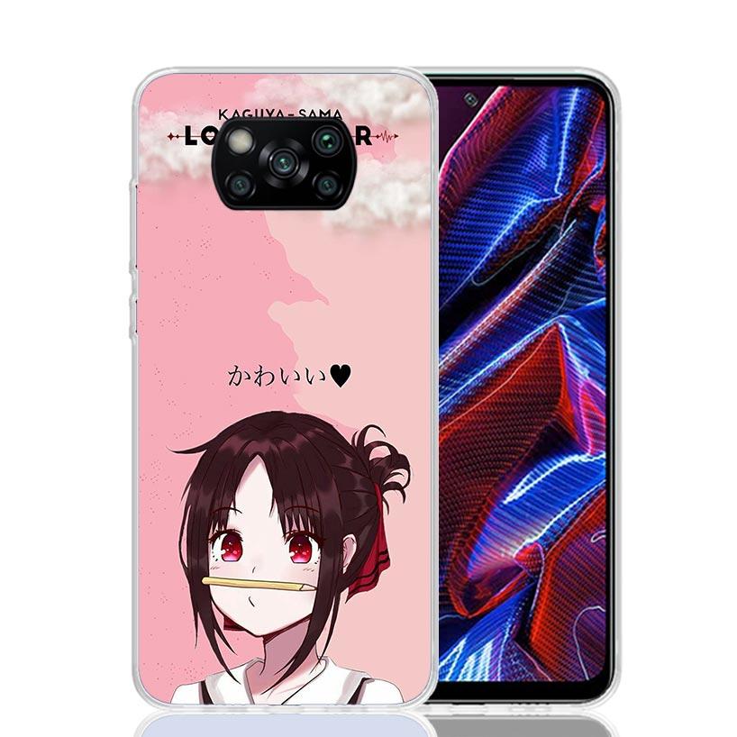 Чехол для телефона Kaguya Sama Shinomiya для Xiaomi Poco X7 X6 X5 Pro F7 Ultra Redmi 15C 15 13 13C 12 12C 10 10A 10C 9 9A 9C 9T Обложка Po