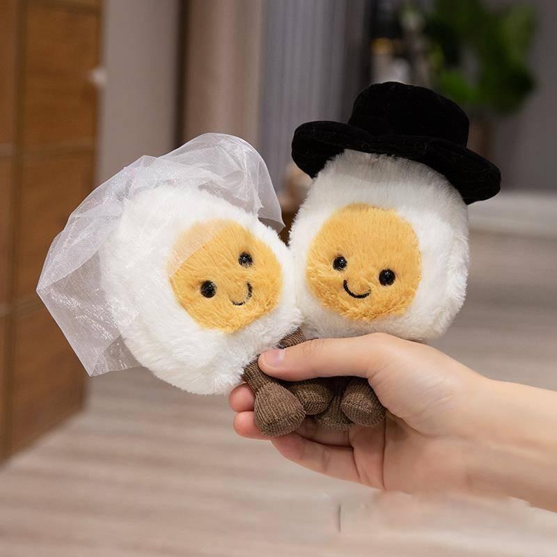 Adorable Plush Boiled Egg Graduation Gift With Cap For Friends And Classmates