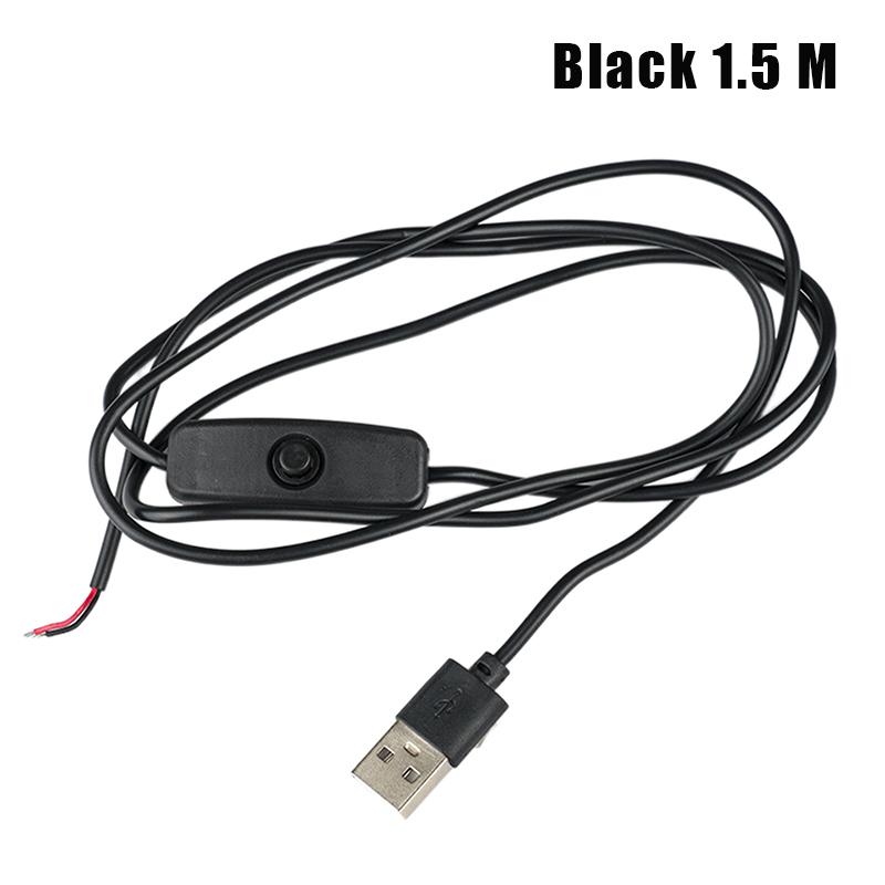 5 В переключатель питания провод 1M/1.5M Usb мужской к 2 жильный соединительный кабель 501 кнопка вкл. выкл. 2A для светодиодной ленты лампочка свет