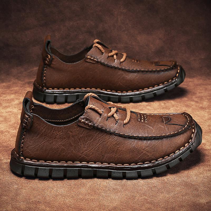 Модные мужские лоферы из натуральной кожи, слипоны, деловые повседневные кожаные туфли, классические мягкие мокасины, дышащие мужские балетки, мягкие туфли для вождения