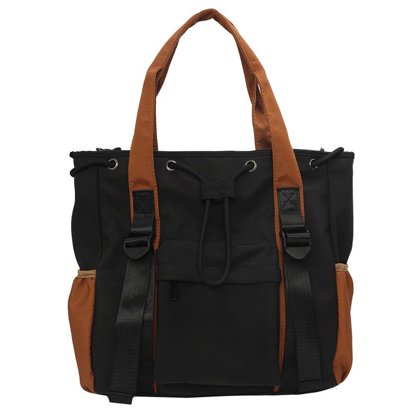 Студенческая сумка-тоут большой вместимости, контрастного цвета, ручная сумка, сумка через плечо для поездок на работу, сумка кроссбоди KTY