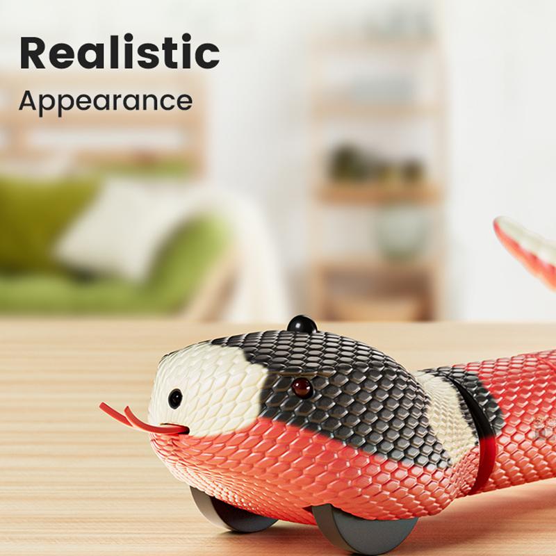 Smart Sensing Snake Cat Toys Интерактивный автоматический Eletronic Snake Cat Teaser USB-зарядка Аксессуары для кошек для кошек Собаки Игрушки для кошек