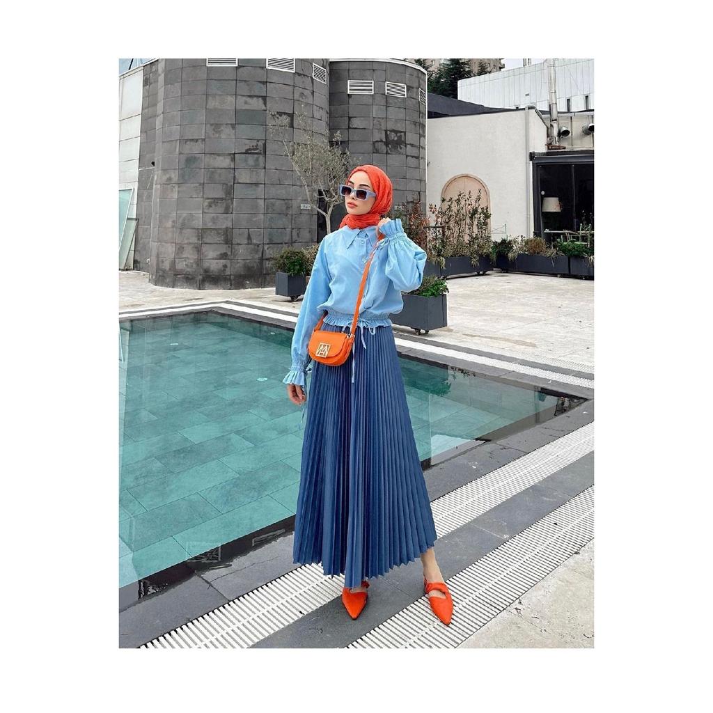 Плиссированная юбка | антрацит