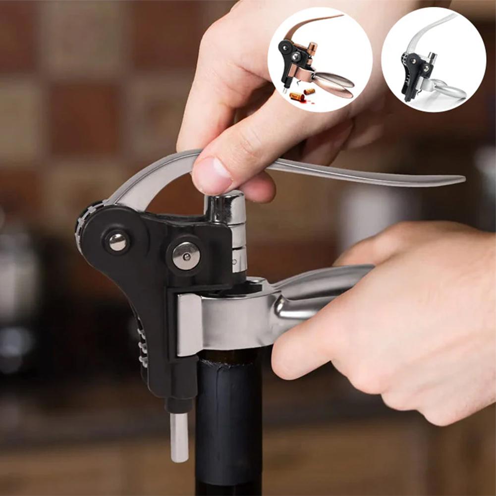 Открывалка для бутылок красного вина, профессиональный пивной штопор из цинкового сплава с эргономичной ручкой, многофункциональные инструменты для удаления винных пробок