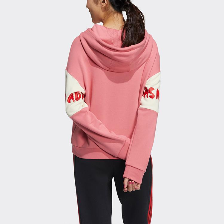 Adidas Женский пуловер с капюшоном Neo CNY Series Emperors Rest, пурпурный GP5737, с контрастным принтом