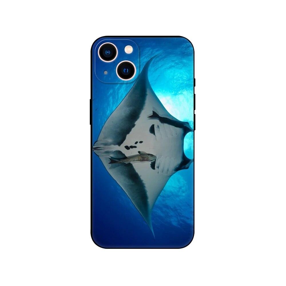 Чехол для телефона Manta Ray для iPhone Samsung Galaxy Redmi Xiaomi Oppo OnePlus Note SA 7 8 9 10 11 12 13 14 20 21 22 23 53 54 Pro Max Plus Ultra TPU Soft