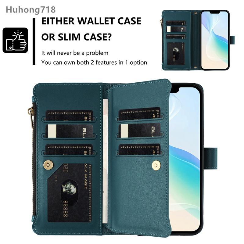 Zipper Leather Case For OPPO Reno 9 10 11 12 13 14 Pro 9A 11F 12F 12FS 13F 14F 4G 5G Wallet Cover Casing