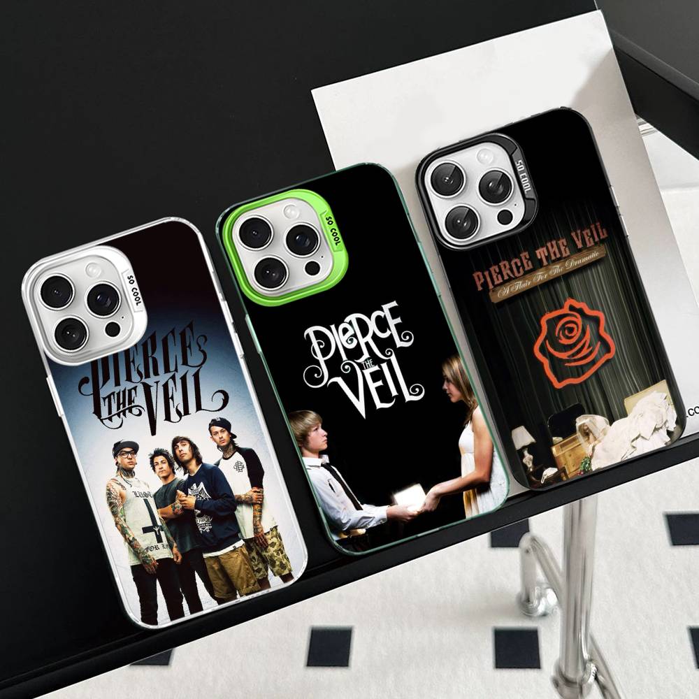 Чехлы для телефона P-Pierce The Veil Band для iPhone 17 16e 15 14 13 12 11 Plus Pro Max ProMax Цветные чехлы