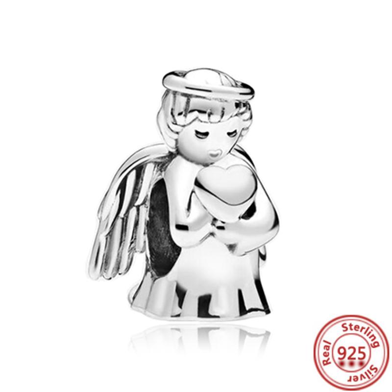 925 медь Милая серия животных Кошка Собака Слон Единорог Птица Подвеска Бусины удачи Подходят для оригинального браслета с шармами Pantaro DIY Циркон