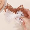 2Pcs/Set Cute Solid Lace Cutout Bowknot Hair Clips for Baby Girls Handmade Bows Hairpin Barrettes Headwear Kids Hair Accessories