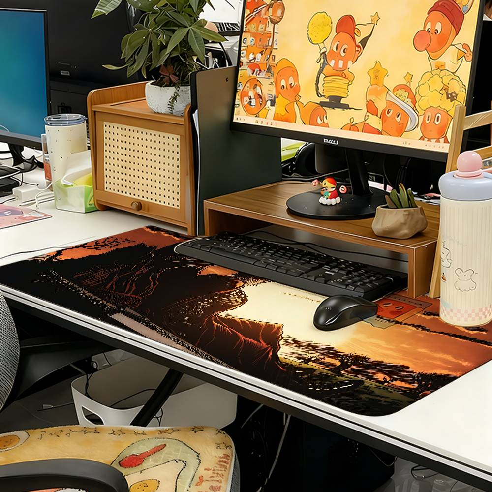 Cool Anime B-BerserkS Mouse Pad Computer Mat Deskpad Laptop Keyboard Mat Office Large Landscape Mousepad