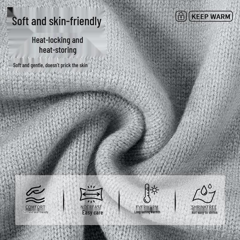 MINISO Unisex Henley Hooded Knit Sweater