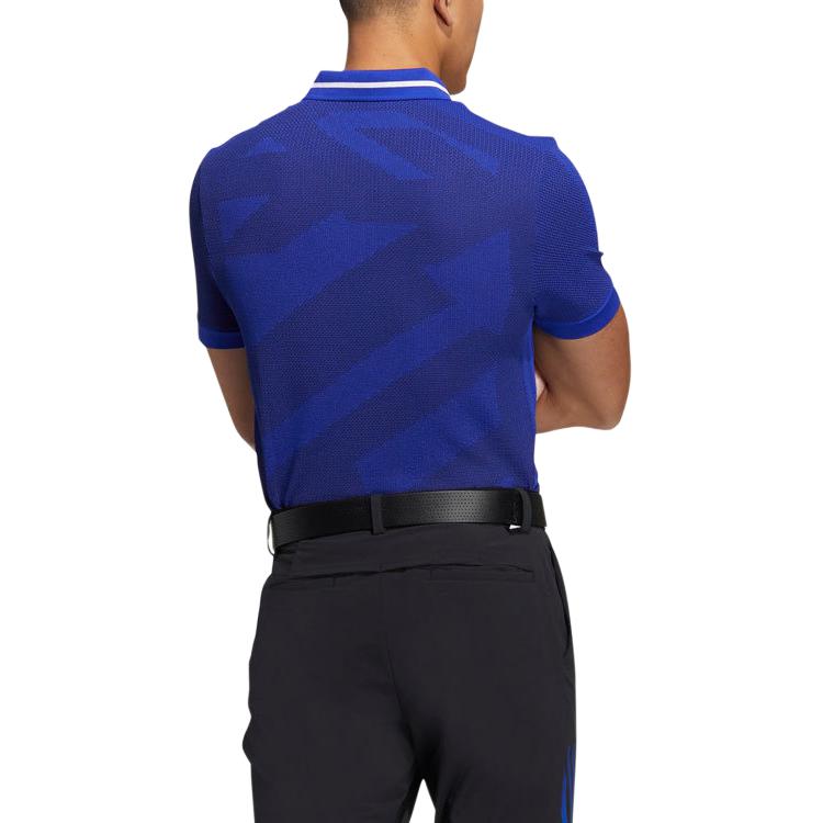 adidas Контрастная рубашка поло с логотипом и мужскими топами, синяя HT0073