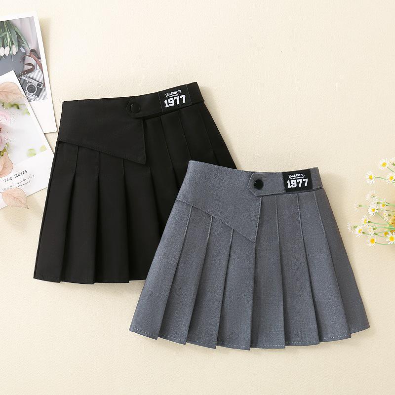 Юбка-плиссе для девочек весна/осень 2025 г.: Маленькая девочка в стиле вестерн-колледж JK