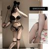 Sex Underwear Sexy Deep V Backless Perspective Skirt Hot Lacquer Leather Jacket Three-point Uniform Suit