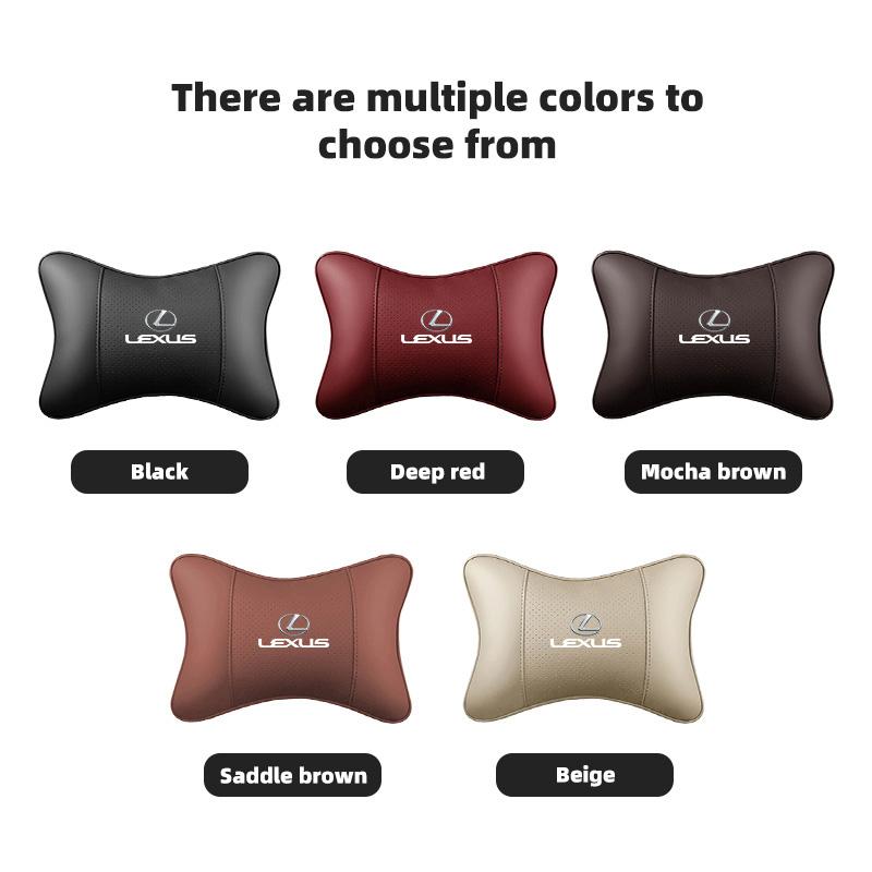 Car Leather Seat Headrest Neck Pillow Head Cushioning For Lexus F-SPORT ES RX NX LS UX LM LX GX LC RZ IS CT GS RC HS SC TX LBX