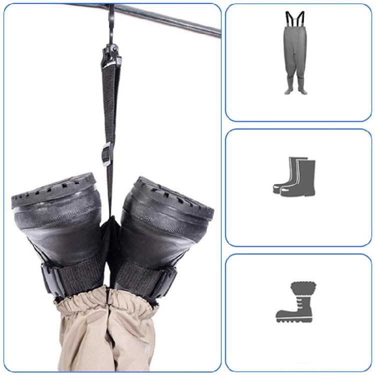 Fishing Wader Boot Hanger Adjustable Strap for Storage Drying Wader Rack Belt