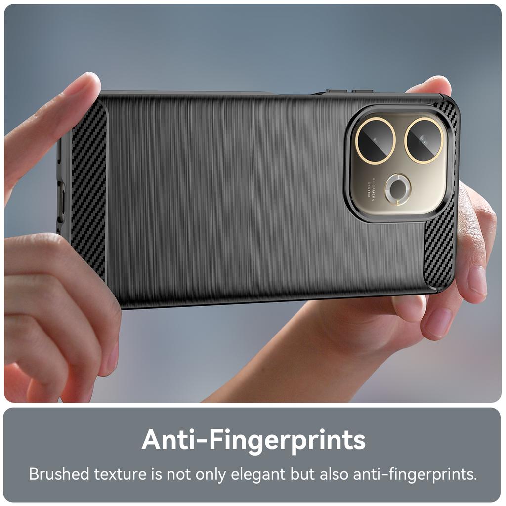 Для Oppo A5 Pro 4G (Глобальный)/5G (Глобальный)/A5 Energy 5G (Китай) Чехол Защитный Чехол для Телефона Текстура Углеродного Волокна Матовый