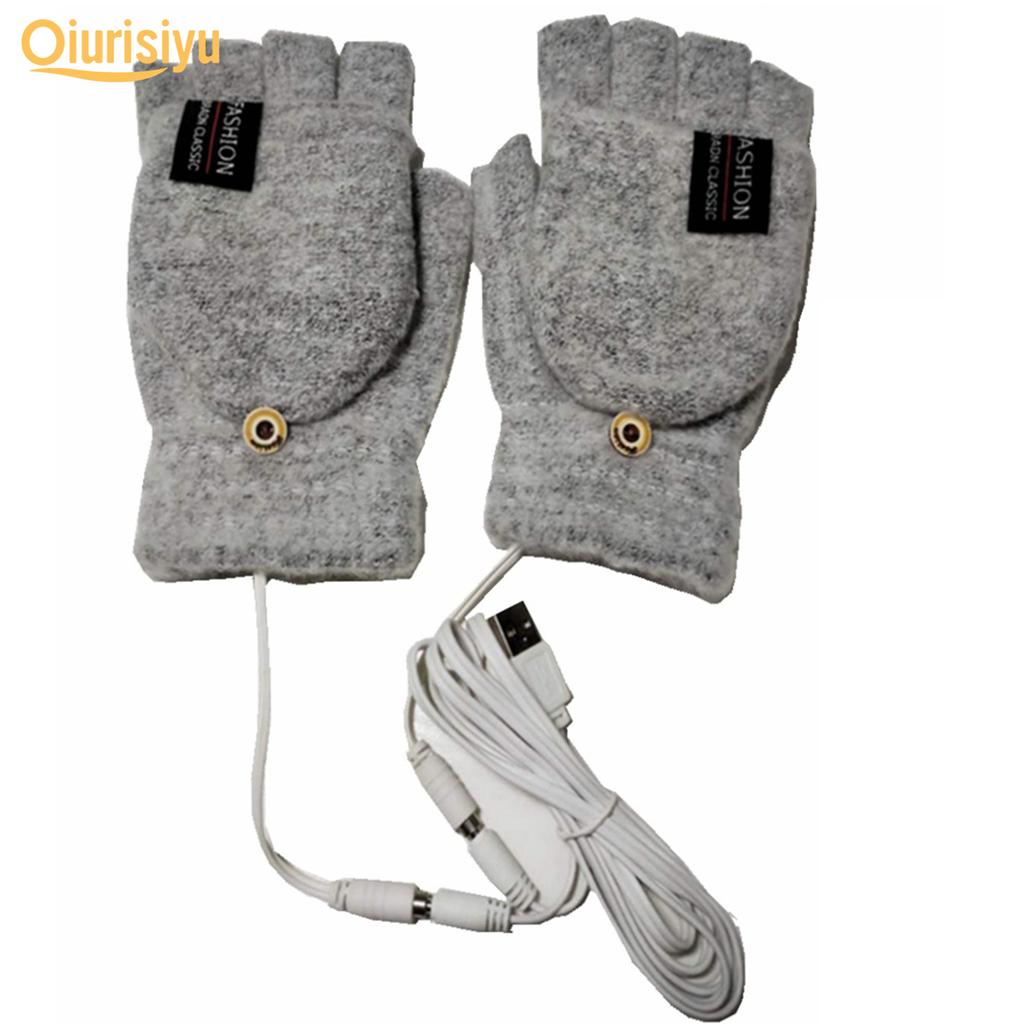 Зимние перчатки из акрилового волокна унисекс с электрическим USB-подогревом