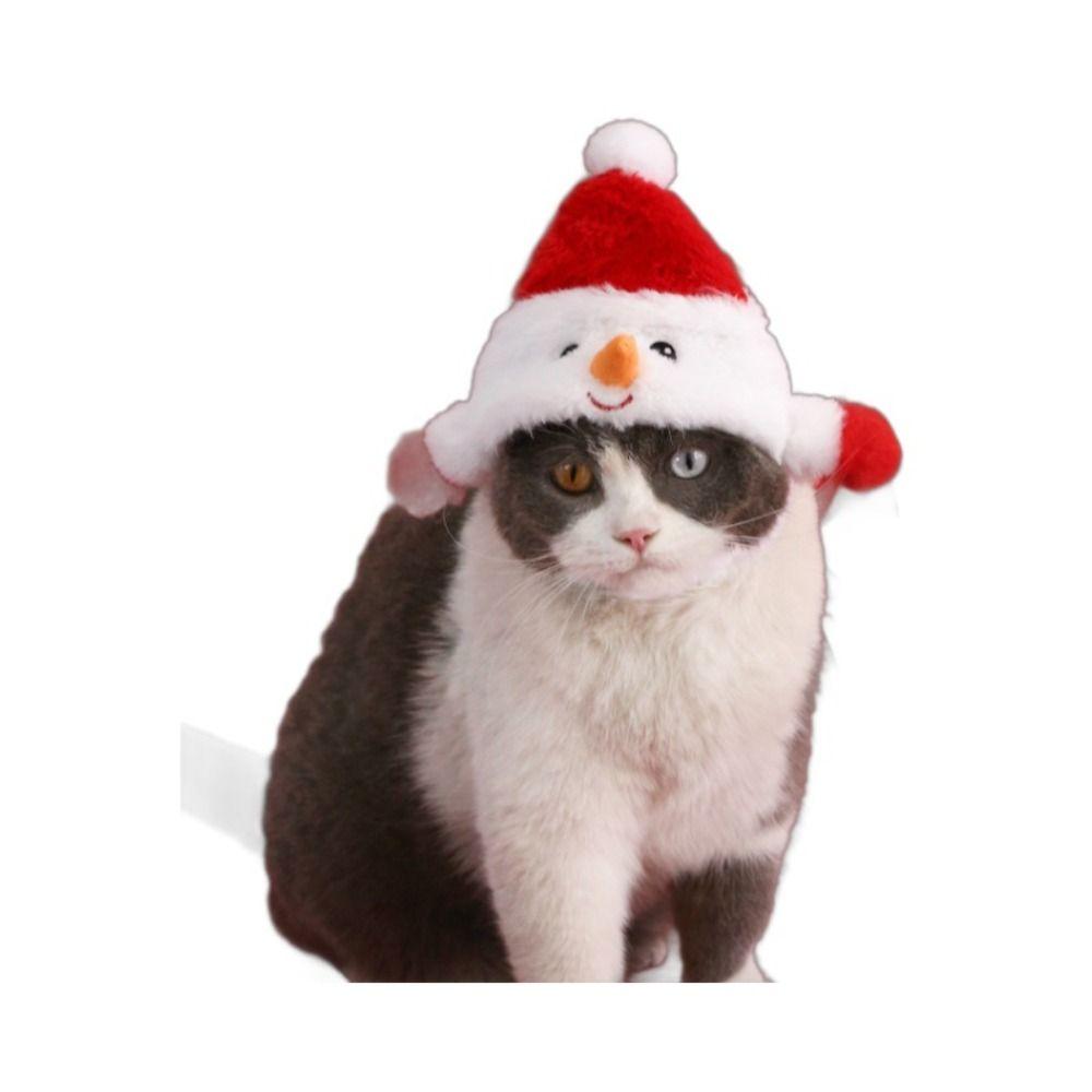 Christmas Tree Cat Hat Santa Claus Cat Cap Cute Dog Christmas Headgear Party Supplies