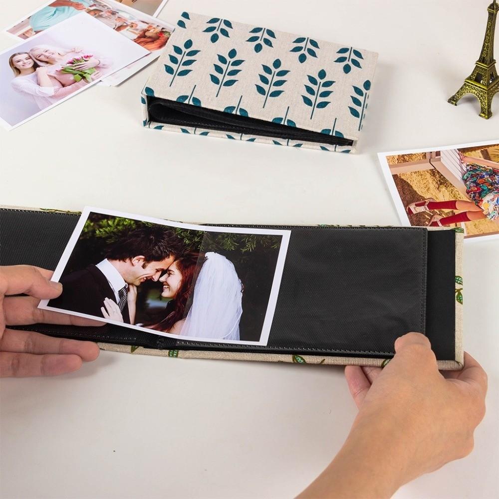 Linen Printed Picture Albums Small Scrapbook Album For Room Decor, Wedding, Travel