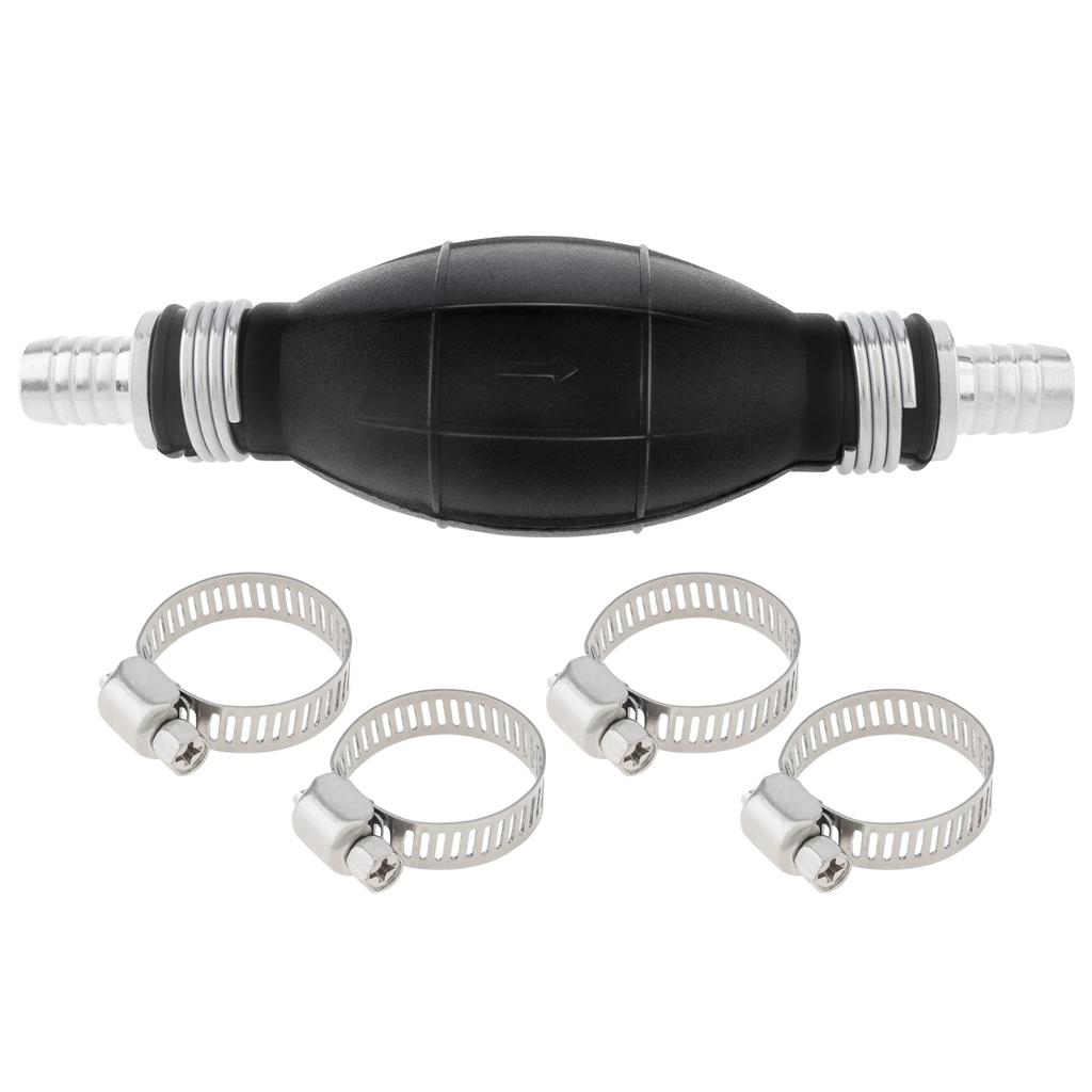 Ручной насос для подачи топлива 6 мм / 8 мм / 10 мм / 12 мм, топливный насос для подкачки бензина с 4 хомутами для автомобиля, лодки, мотоцикла, скутера