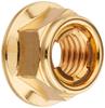 POSH M8 810720-08 Flanged Lock Nut, Stainless Steel, 24K Gold Plated, Pack of 2