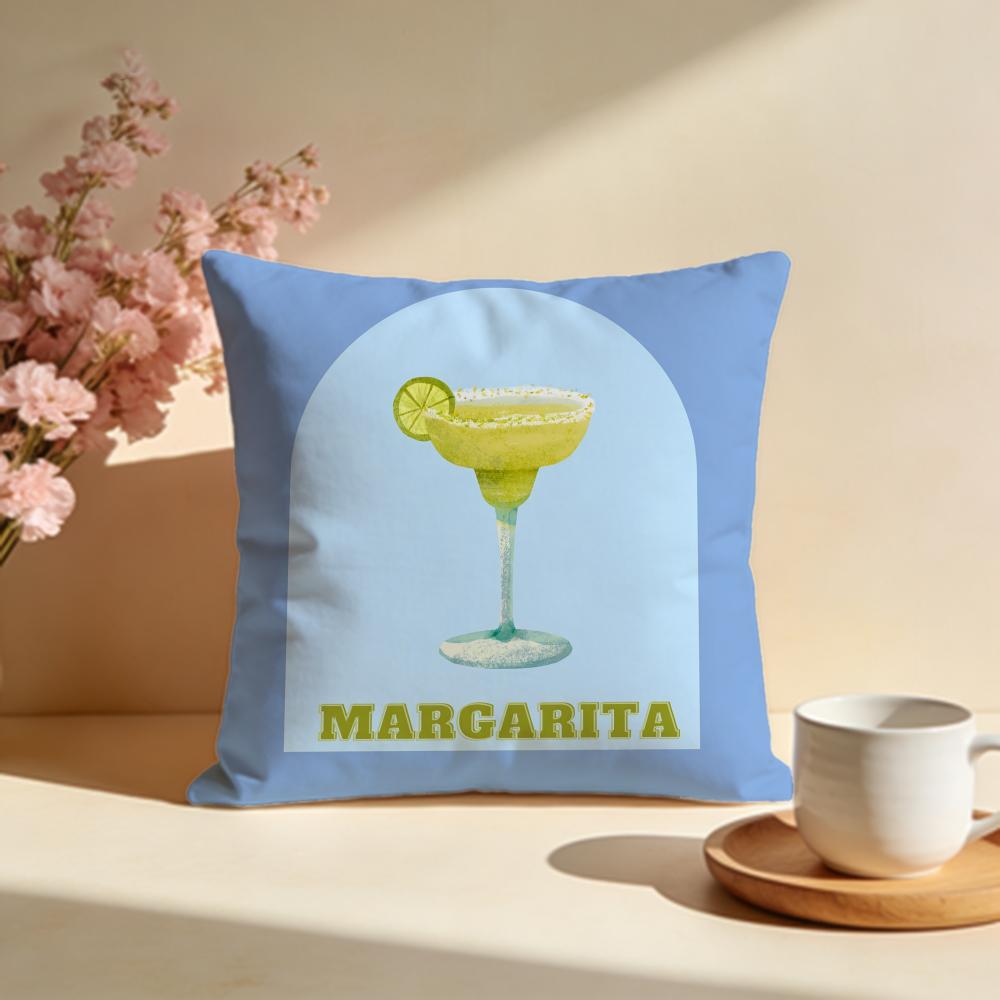 Hot MMargarita Cocktail Arted Cushion Cover Stylish Washable Pillow Cover Ideal for Couch Bedroom Car Decoration