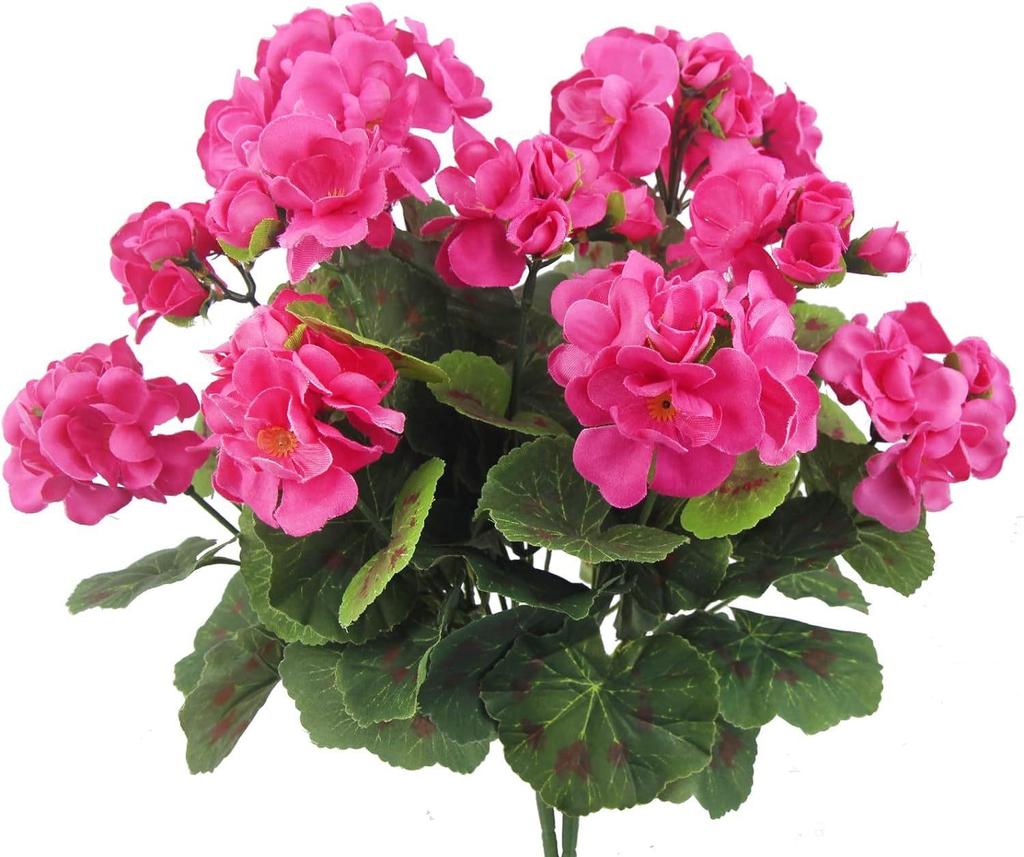 Artificial Flowers for Outdoors UV Resistant Garden Plants Bush Faux Flowers for Home Wedding Kitchen Table Centerpieces Decor AVE