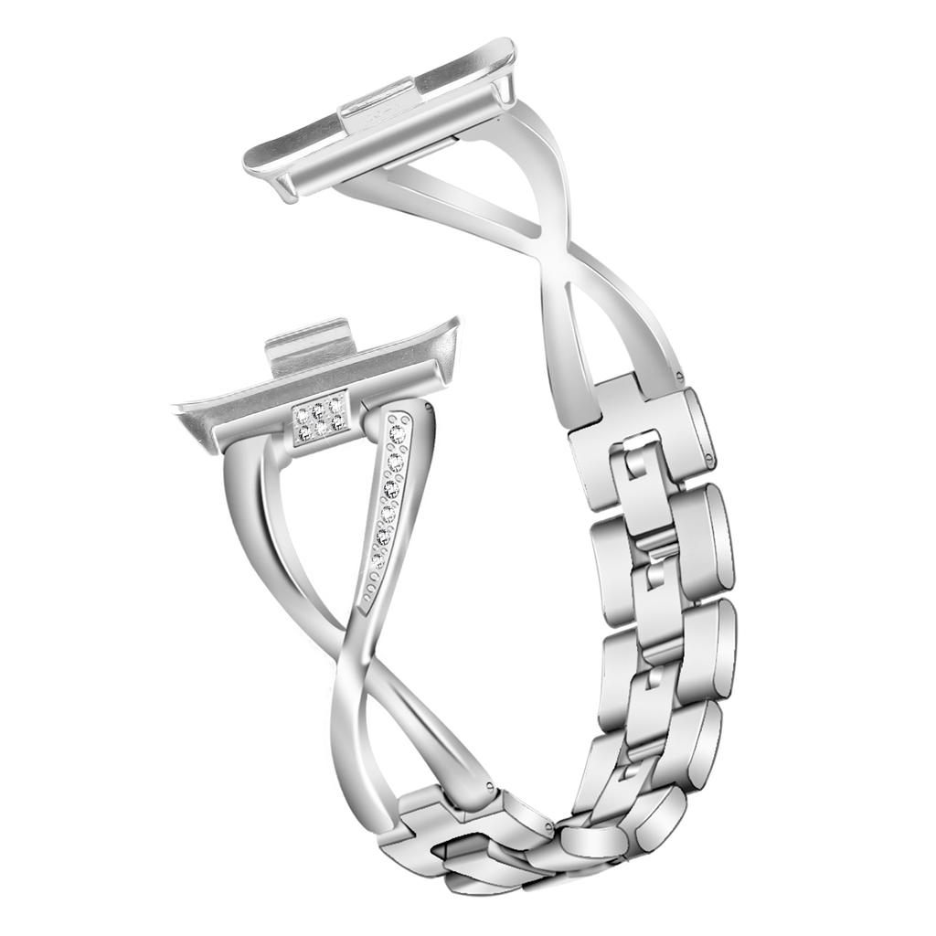 For Xiaomi Smart Band 8 Pro Zinc Alloy Rhinestone Decor Watch Strap