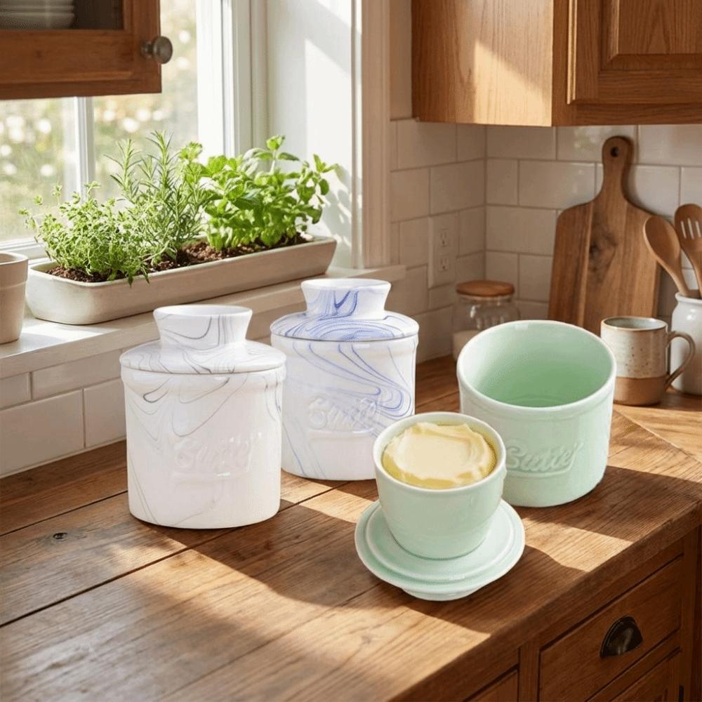 Keep Fresh Butter Bell Crock Sealed Ceramic Butter Crock Simple Butter Keeper  Bread