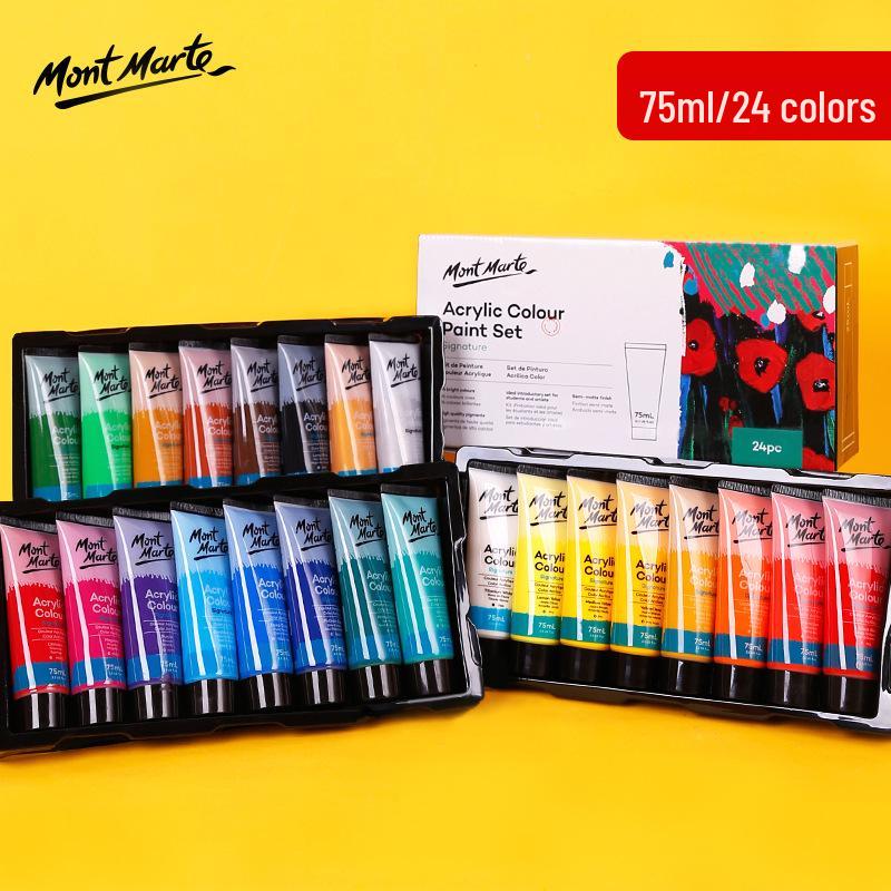 Montmartre 75ml Waterproof Non-Fading Acrylic Paint Set: Perfect for Children’s Textiles and Art Projects, Sunscreen Formula