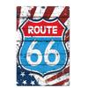 Винтажная табличка Route 66 США, металлическая жестяная пластина, для бара, паба, клуба, мужской берлоги, настенное украшение, табличка, ретро-постер, декор для дома, 30x20 см