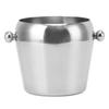 Stainless Steel Ice Bucket Champagne Ice Bucket Wine Chiller Bucket Beverage Tub with Smooth Handle