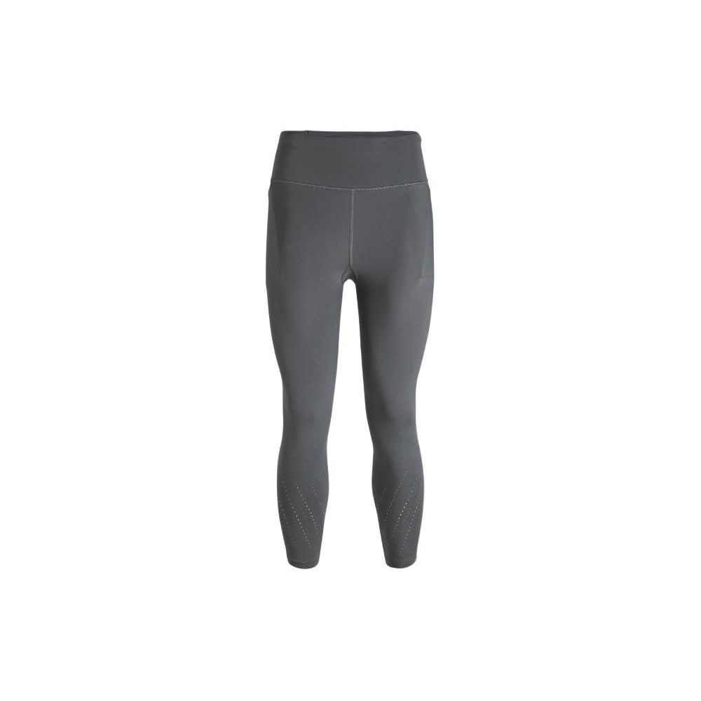 Under Armour Однотонные светоотражающие облегающие спортивные брюки с завязками на высокой талии, женские брюки Rhino-Gray 1383367-025