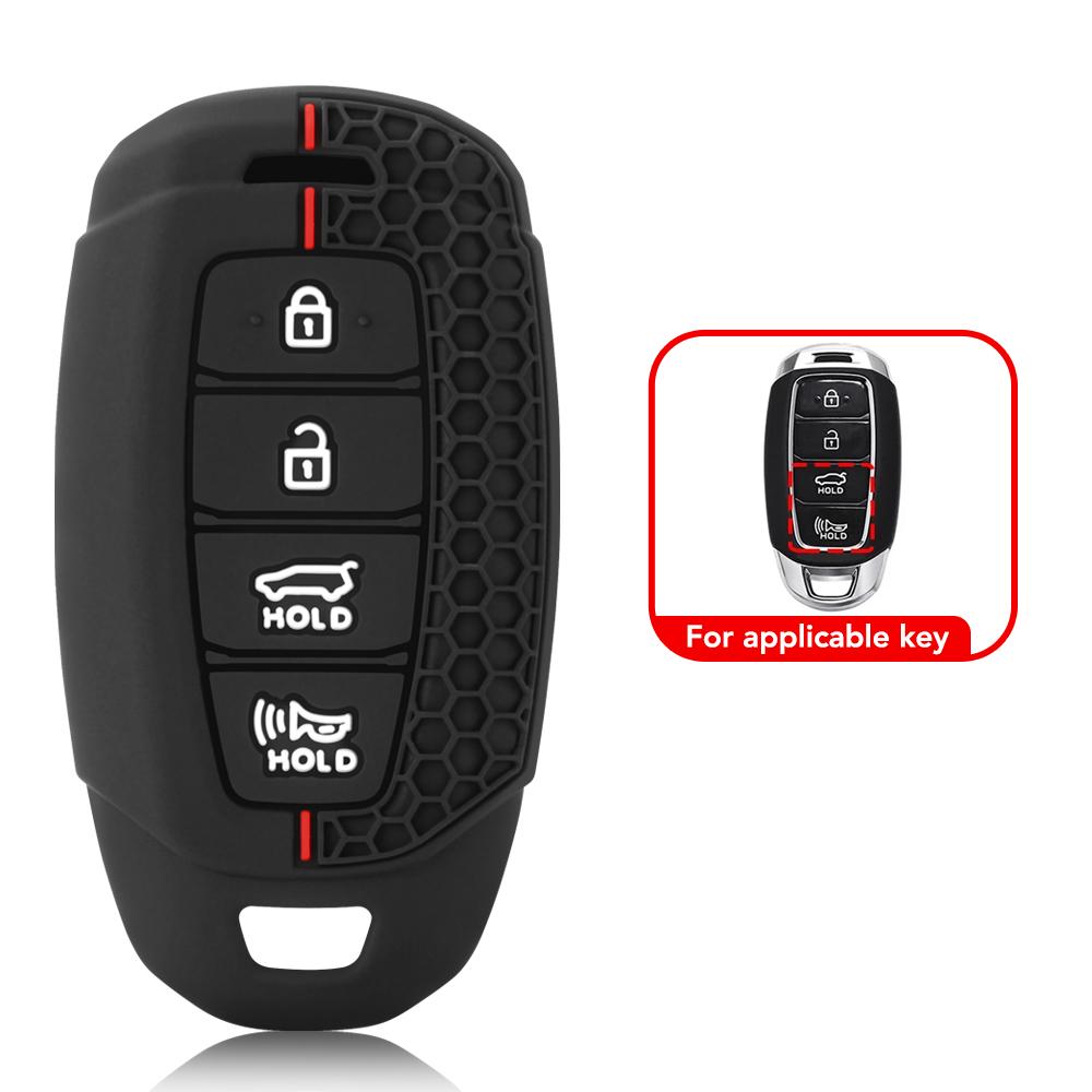 Чехол для автомобильного ключа с 3/4/5 кнопками для Hyundai I30 Ix35 KONA Encino Solaris Azera Grandeur Ig Accent Santa Fe Palisade, силиконовый брелок