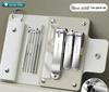 Portable Stainless Steel Manicure Set: Angled Nail Clippers, Pliers, Scissors
