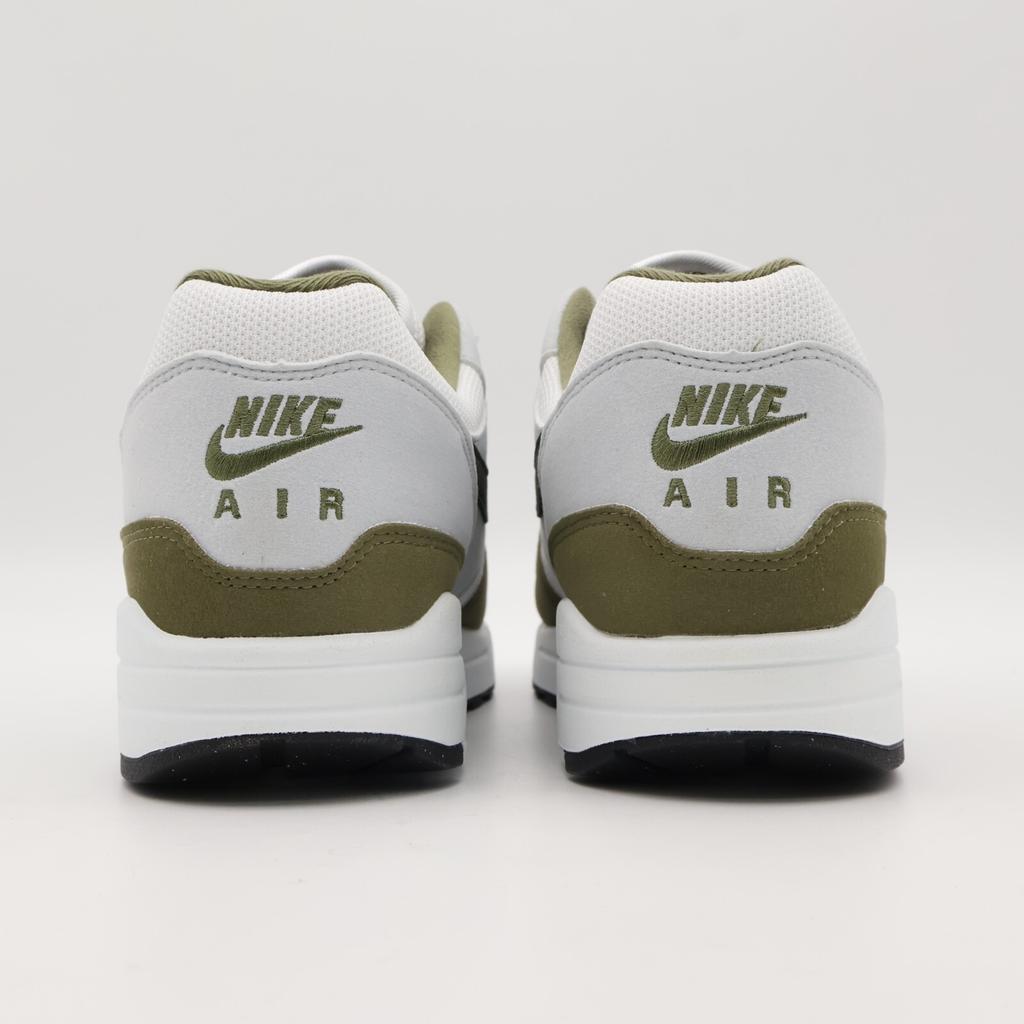 FD9082-102 Nike Air Max 1 Белый Черный Чистый Платиновый Средний Оливковый (Мужской)